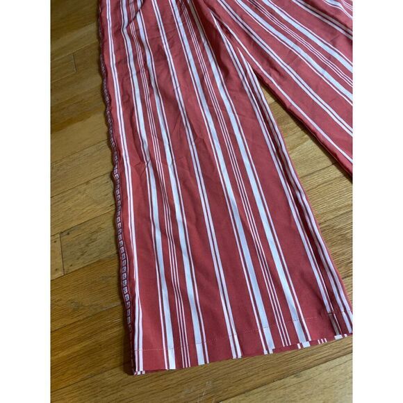 Young Usa women's striped tied elastic waist loose casual pants size medium - Picture 2 of 8